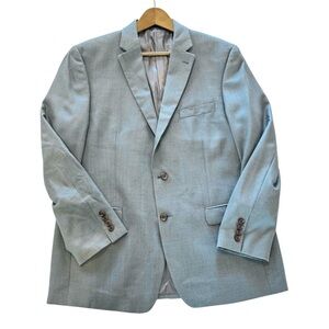 Ralph Lauren Men 44R Wool/Silk Blend Gray Blazer Sport Jacket Single Breasted